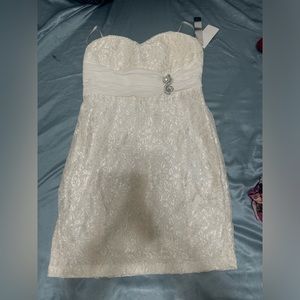 Sparkly White Semi Formal Dress